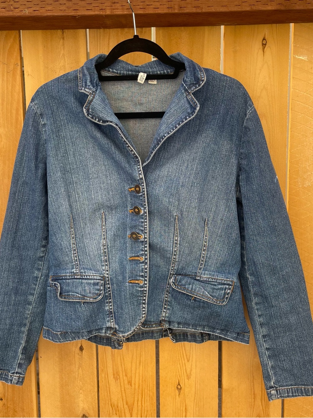 St. John's Bay Women's Blue Denim Button Jacket